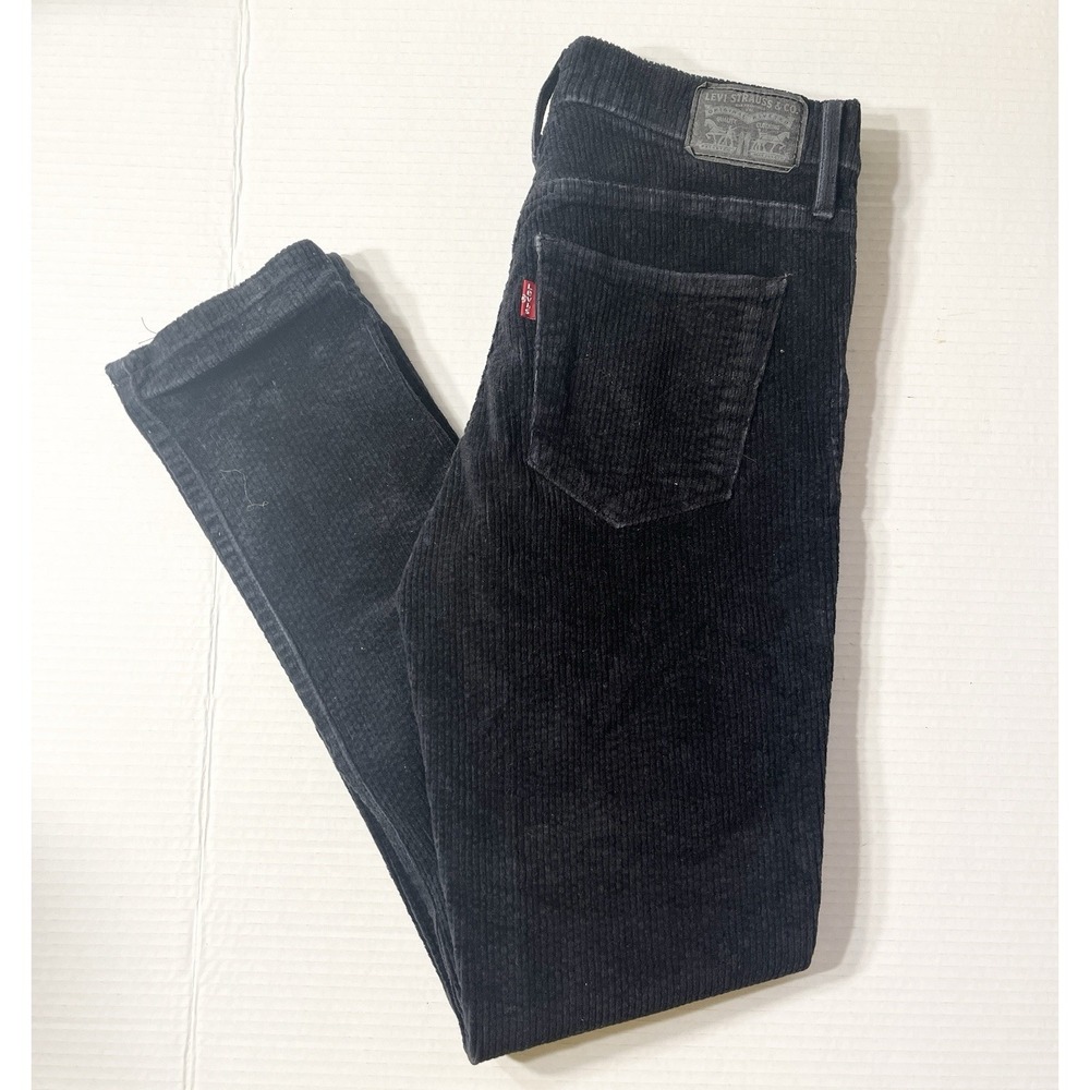 Levi's Corduroy Pants‎ Women's 26 Black 311 Shaping Skinny Fit Dark Academia
